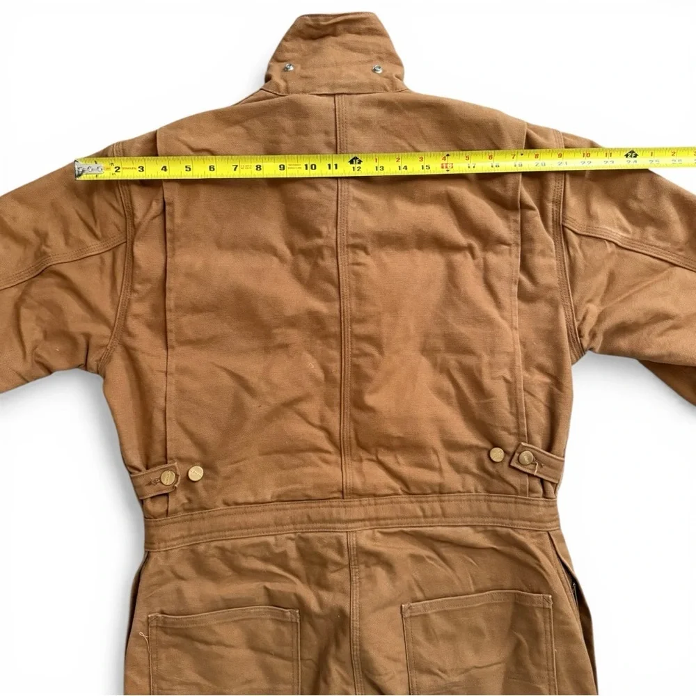Vintage Carhartt X01 BRN Quilt Lined Duck Coveralls Size 40R Insulated Canvas